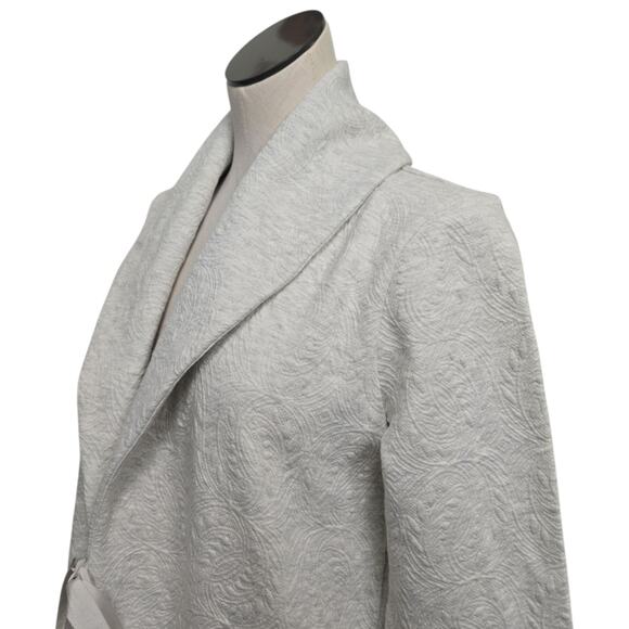 Soft Surroundings Womens Size Small Ivory Tie-Front Quilted Knit Cardigan Jacket - Picture 7 of 10